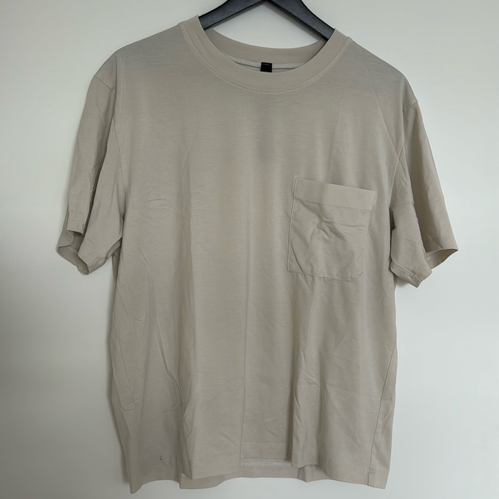 Men’s Cream Box Style Shirt LuLu Lemon Size S